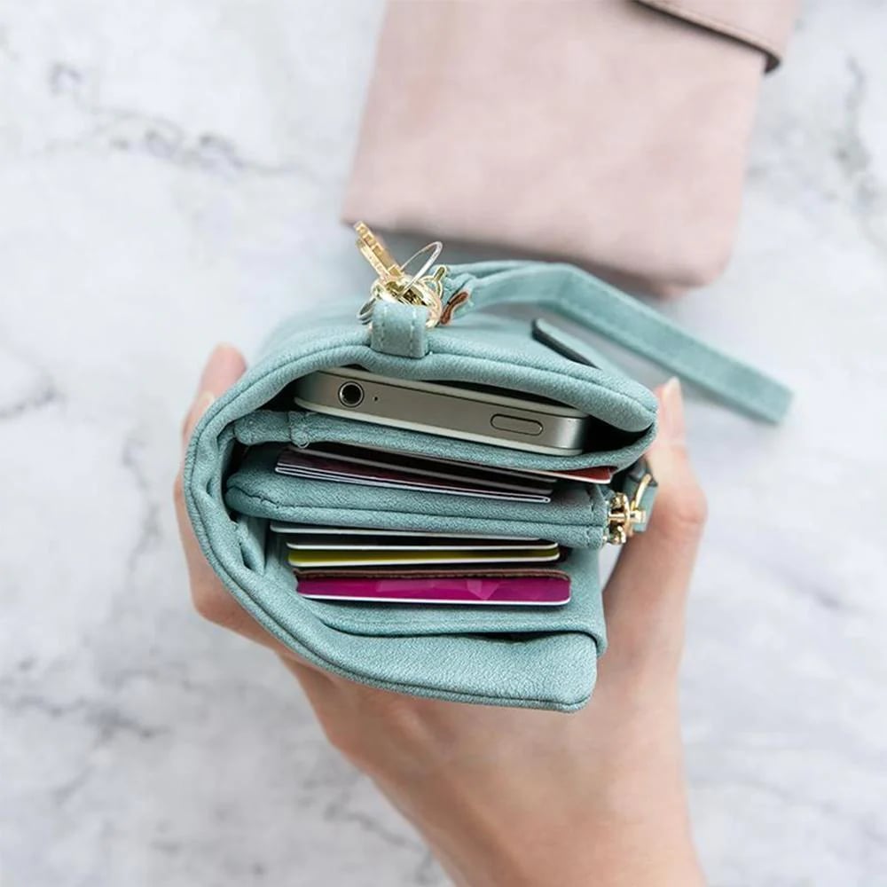 Frosted Fashion Ladies tri-fold wallet