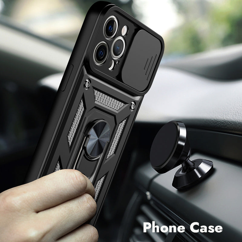 New Push Window Ring Bracket Mobile Phone Case