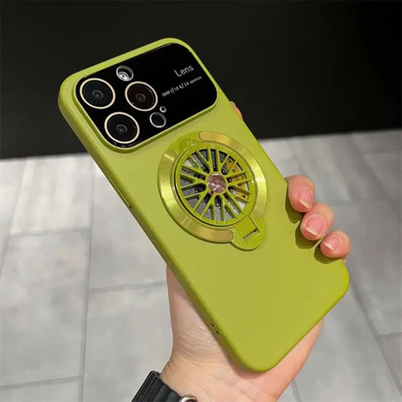 Phone Case with Rotating Gyroscope Phone Stand