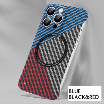 Borderless Carbon Fiber Pattern Magnetic Phone Case