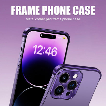 Metal Corner Pad Frame Phone Case