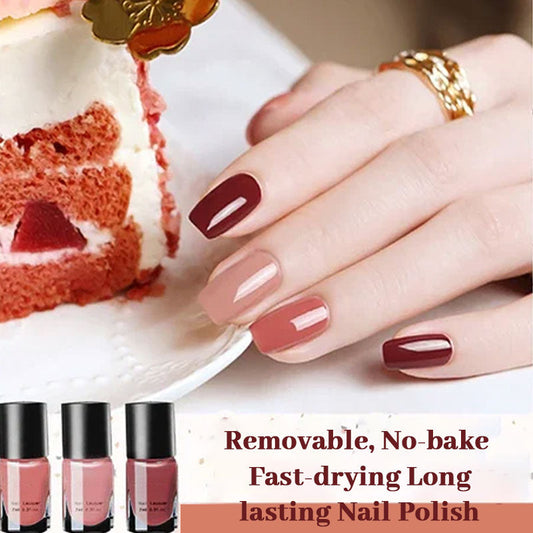 Removable, Baking free, Quick drying, Long lasting Nail polish