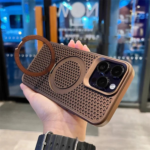 Magnetic Skin Cellular Cooling Stand Case for iPhone