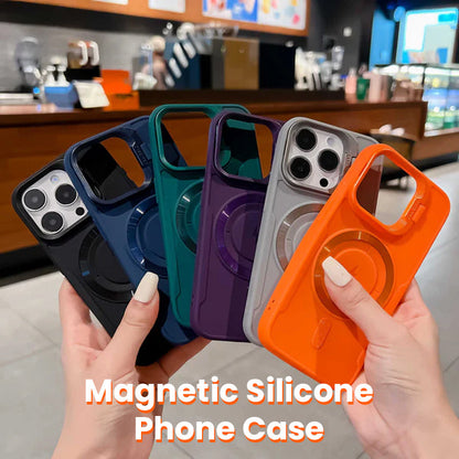 Magnetic Lens Stand Case with Foldable Camera Stand