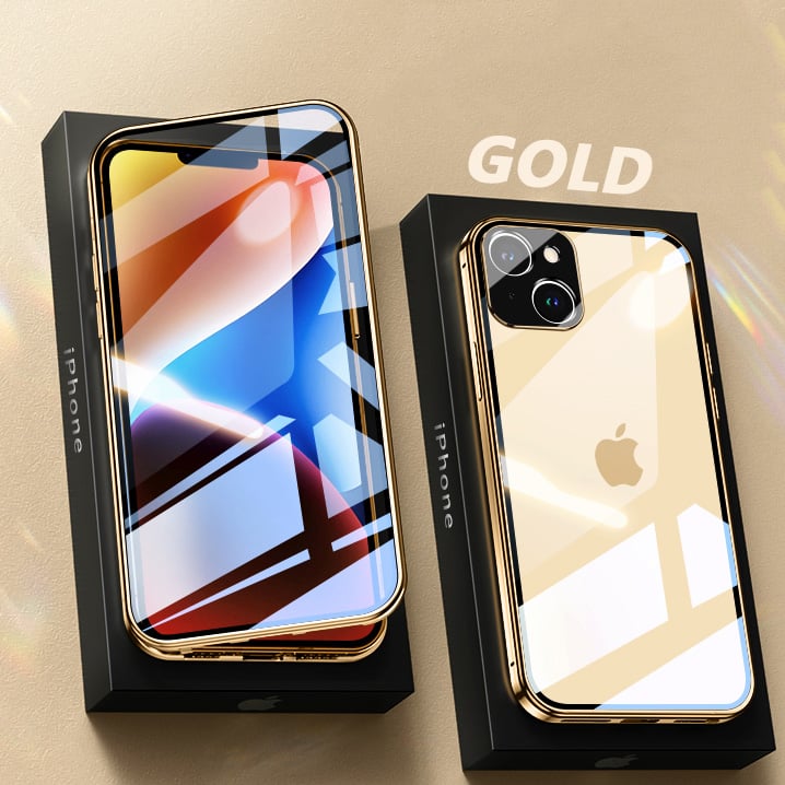 Magnetic Tempered Glass Double-sided Phone Case