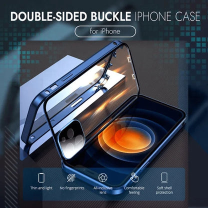 Double-sided magnetic phone case-built-in privacy film design