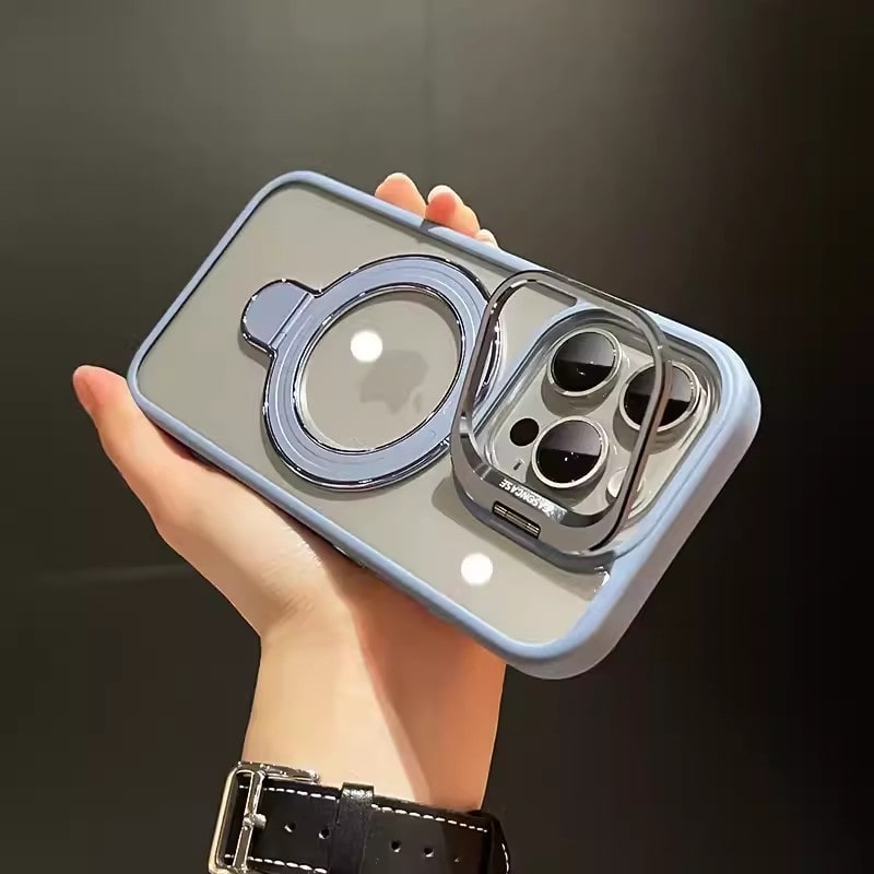 New Style Clear Magnetic Stand Phone Case for iPhone