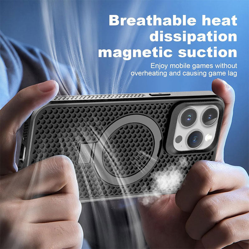 Magnetic Skin Cellular Cooling Stand Case for iPhone