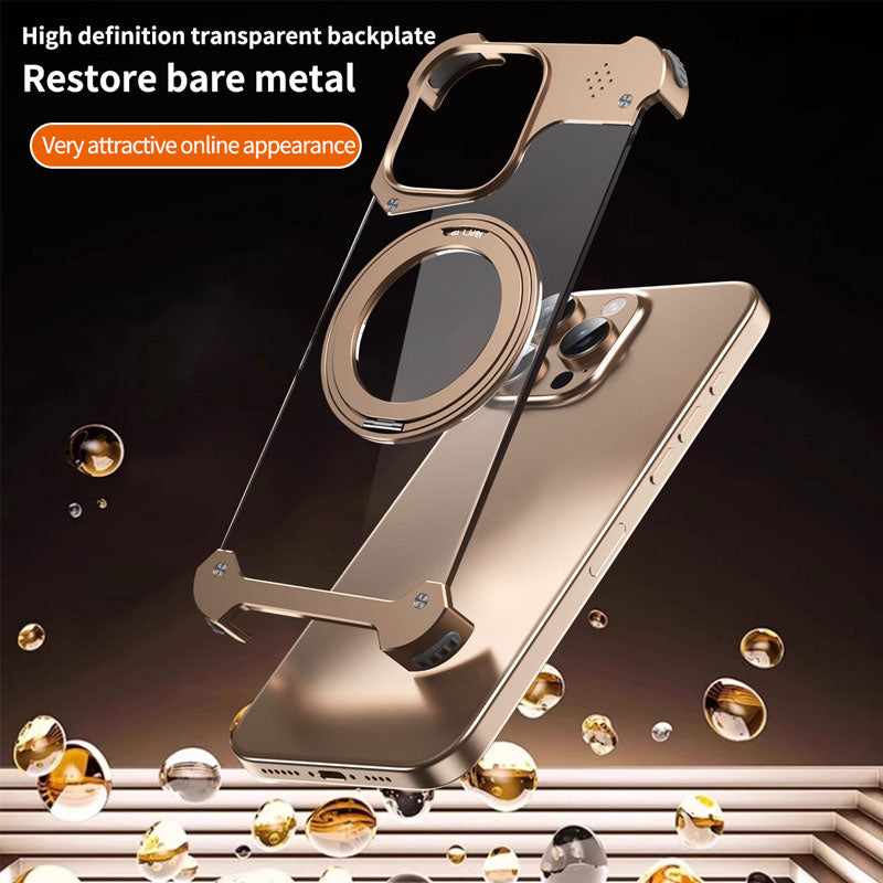 Metal Magnetic Holder Transparent Phone Case