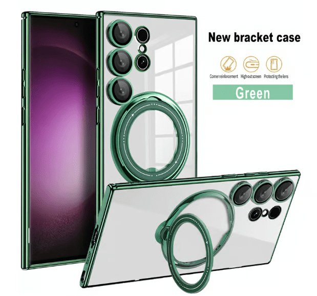 Invisible Bracket Transparent Magnetic Case