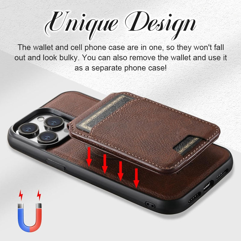 Magnetic Card Holder Mobile Phone Case For iPhone