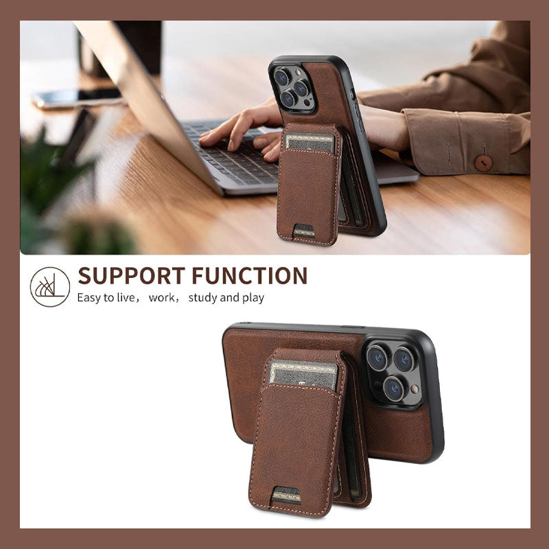 Magnetic Card Holder Mobile Phone Case For iPhone