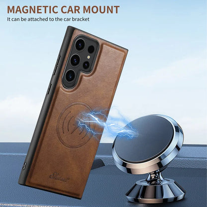 Magnetic Card Holder Mobile Phone Case For Samsung