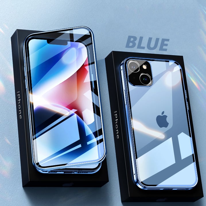 Magnetic Tempered Glass Double-sided Phone Case