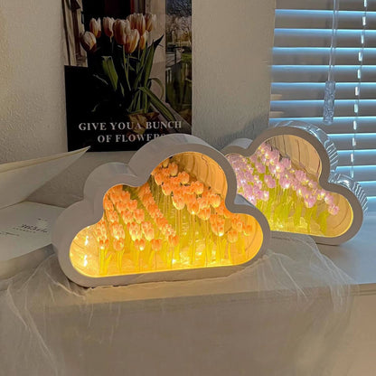 Cloud Infinity Mirror Night Light