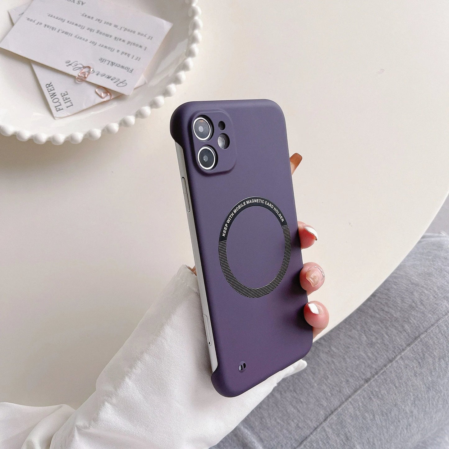 Frameless Matte Ultra Thin Magnetic Case for Phone