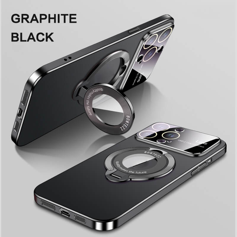 Large window phone case leak label magnetic bracket