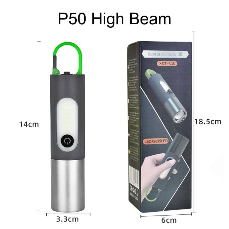 LED Rechargeable Tactical Laser Flashlight 80000 High Lumens