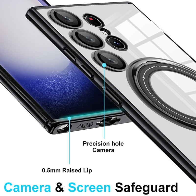 Invisible Bracket Transparent Magnetic Case