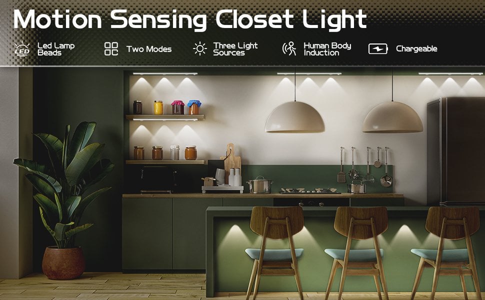 🔥LAST DAY 49% OFF💡LED MOTION SENSOR CABINET LIGHT(USB CHARGING)💡